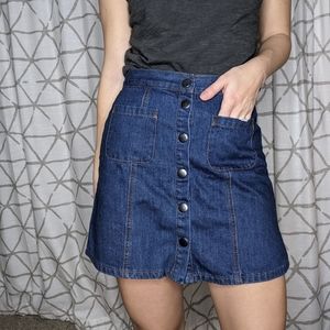 Urban Outfitters Jean Snap Skirt